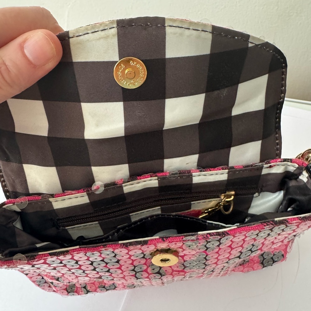 Betsey Johnson Pink and Black Leopard Clutch - Picture 5 of 5